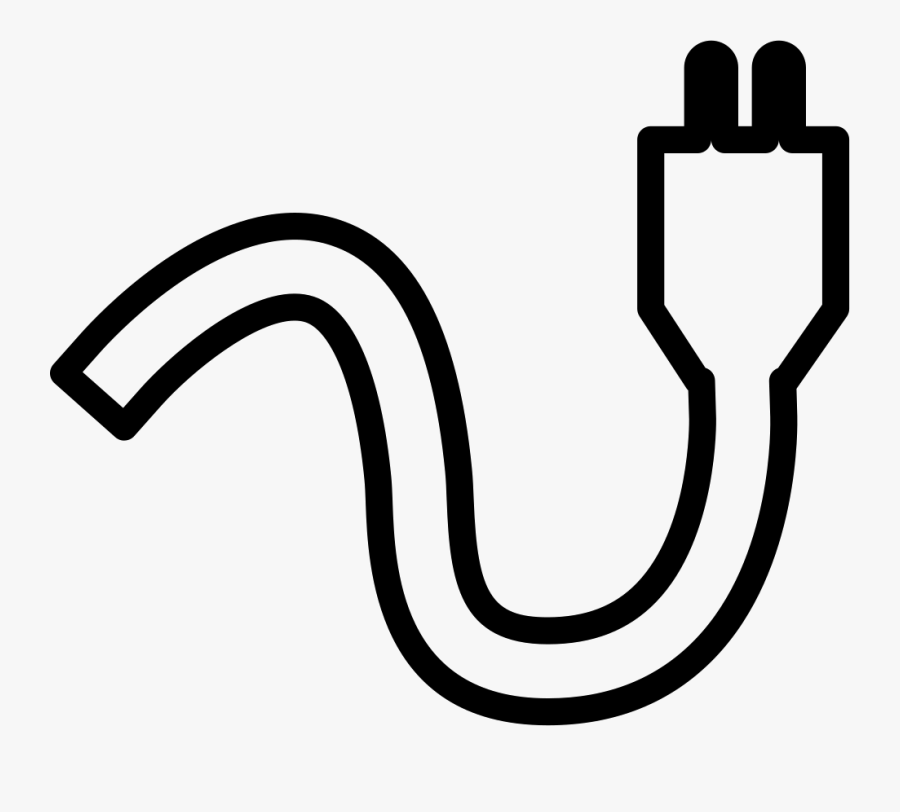 Electrical Plug Svg Png Icon Free Download - Cord Outline, Transparent Clipart