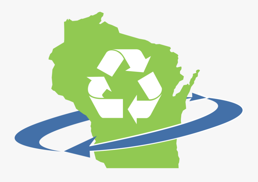 Recycling Logo With Green Background, Transparent Clipart