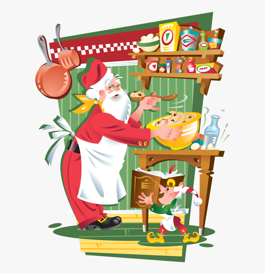 Cooking Santa - Babbo Natale In Cucina, Transparent Clipart