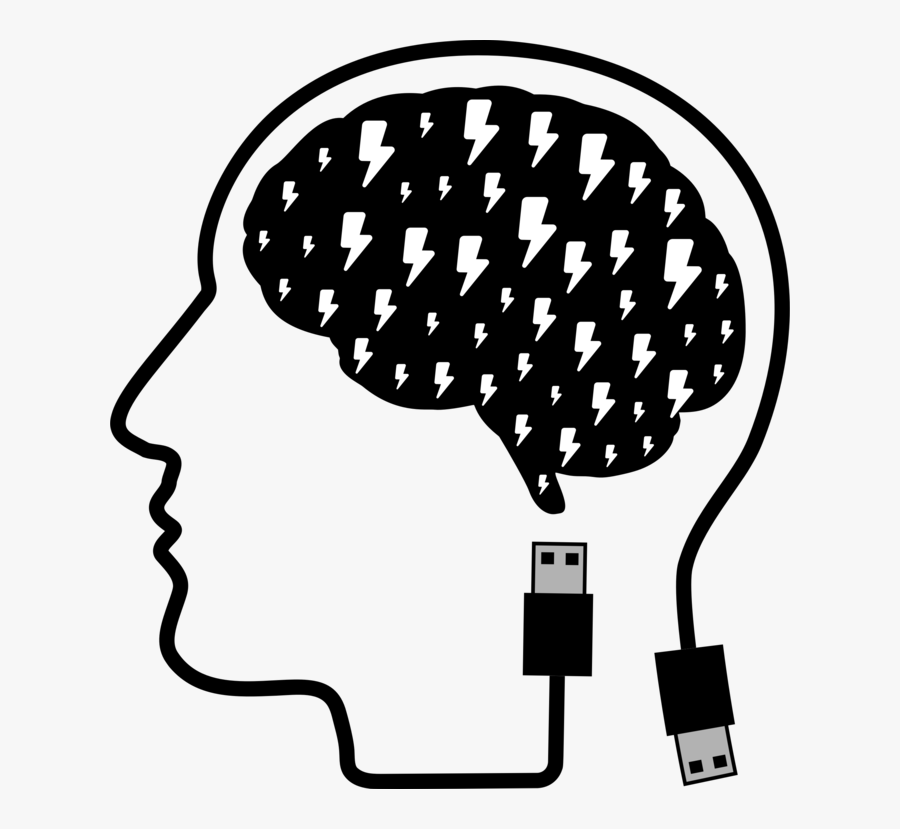 Line Art,computer Icons,human Head - Technology Brain Png Black, Transparent Clipart
