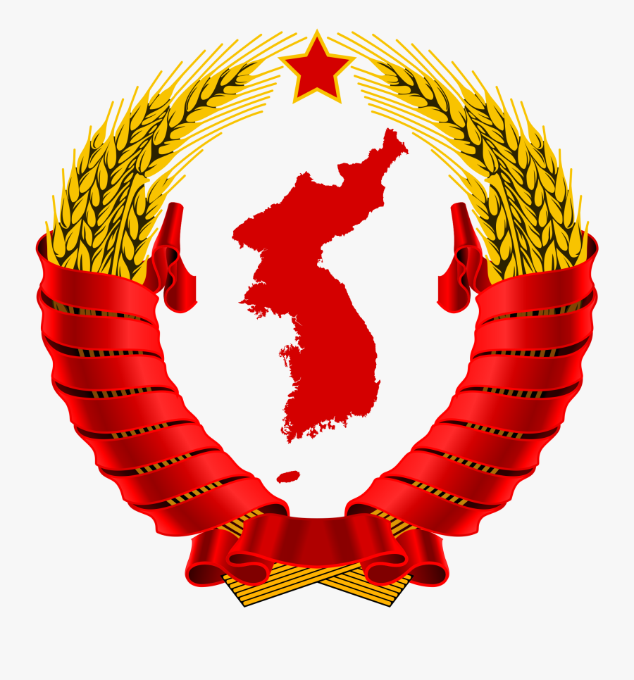 File Emblem Of North - North Korea Map, Transparent Clipart