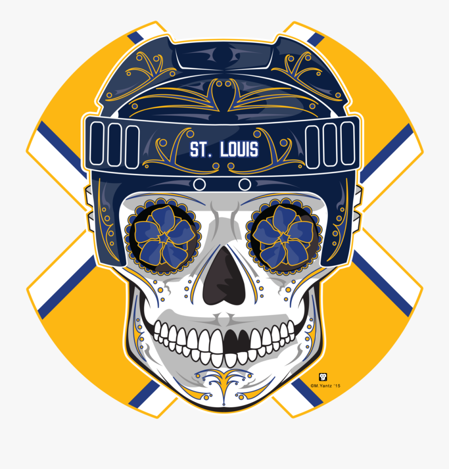 St Louis Blues Logo Skull, Transparent Clipart