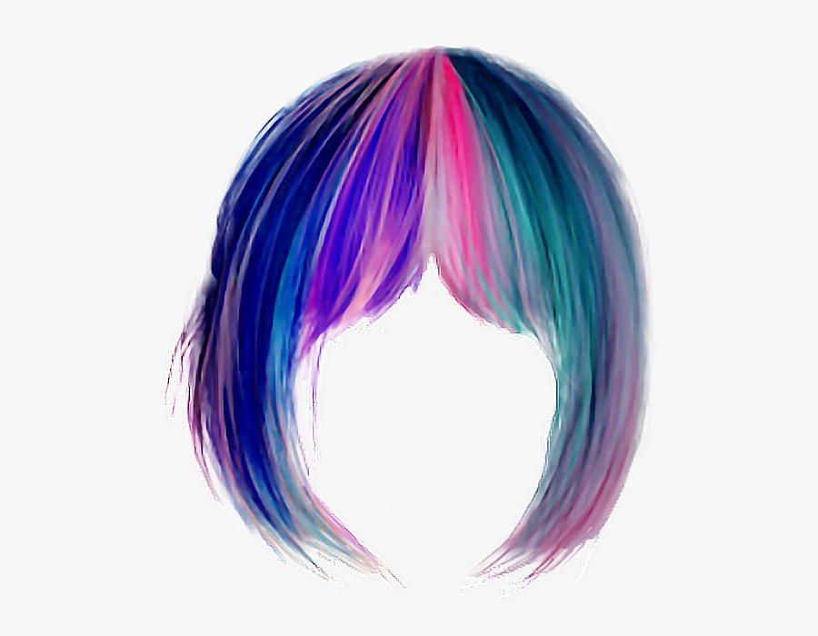 #neon #neonhair #hair #hairstyles #hairstyle #tumblrtumblrhair - Rainbow Hair Transparent Background, Transparent Clipart