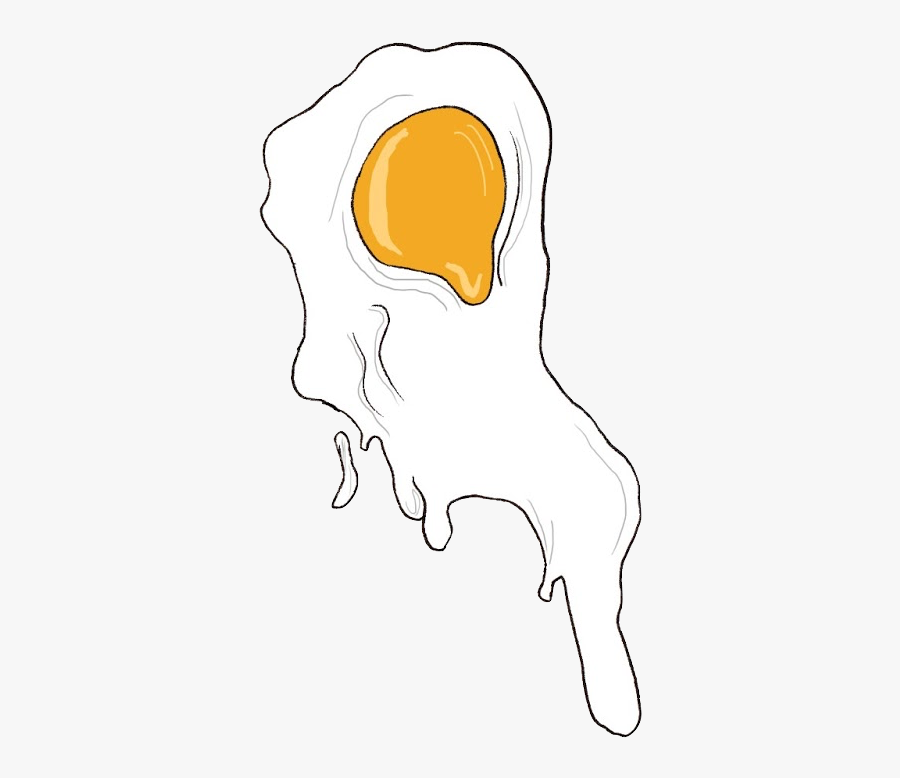 Dripping Egg Drawing, Transparent Clipart
