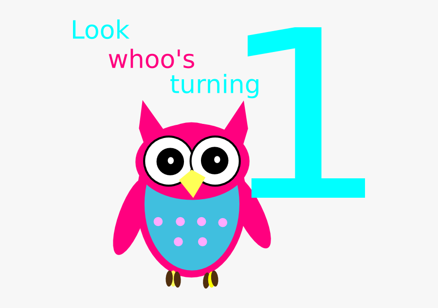 Clip Art Brown Owl - Look Who's Turning One Clipart, Transparent Clipart