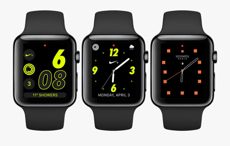 Clip Art Apple Watch 2 Watch Faces - Apple Watch Series 4 Nike Watch Faces, Transparent Clipart