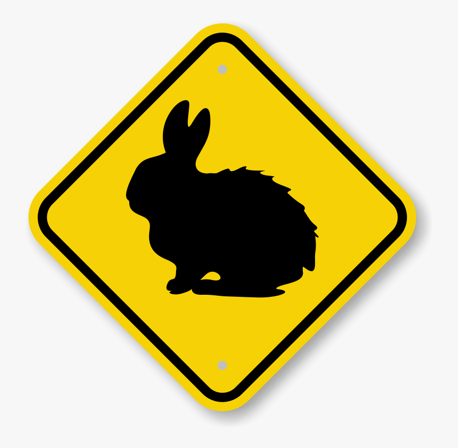 Rabbit Graphic Crossing Sign - Zone Symbols, Transparent Clipart