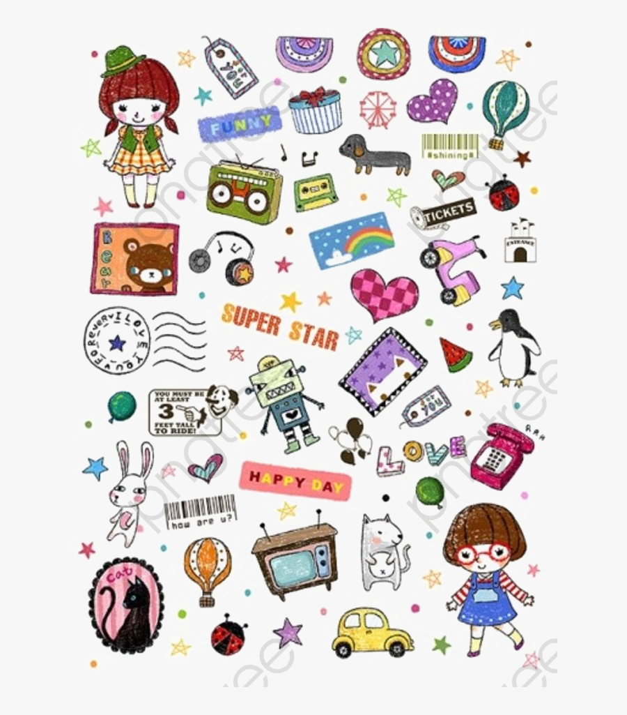 Creative Clipart Cute - Cute Sticker Png Korean, Transparent Clipart