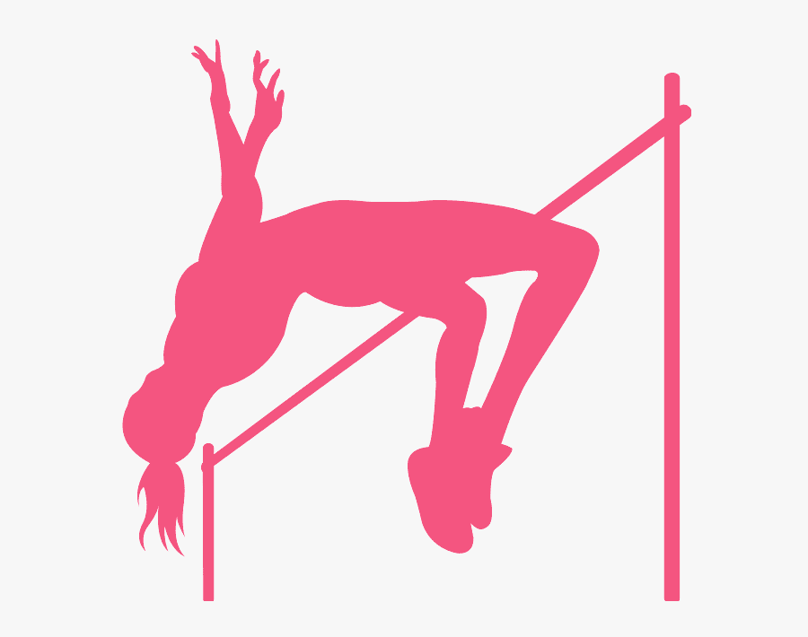 Track And Field Logo High Jump, Transparent Clipart