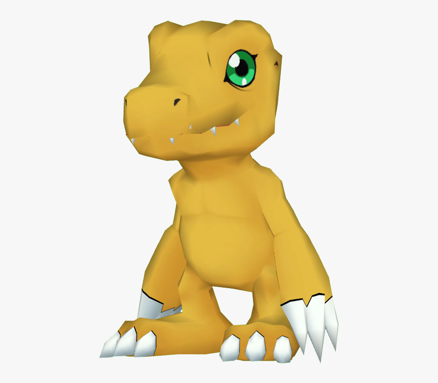 Cartoon,clip Art,yellow,animal Figure,fictional - Agumon Digimon Masters, Transparent Clipart