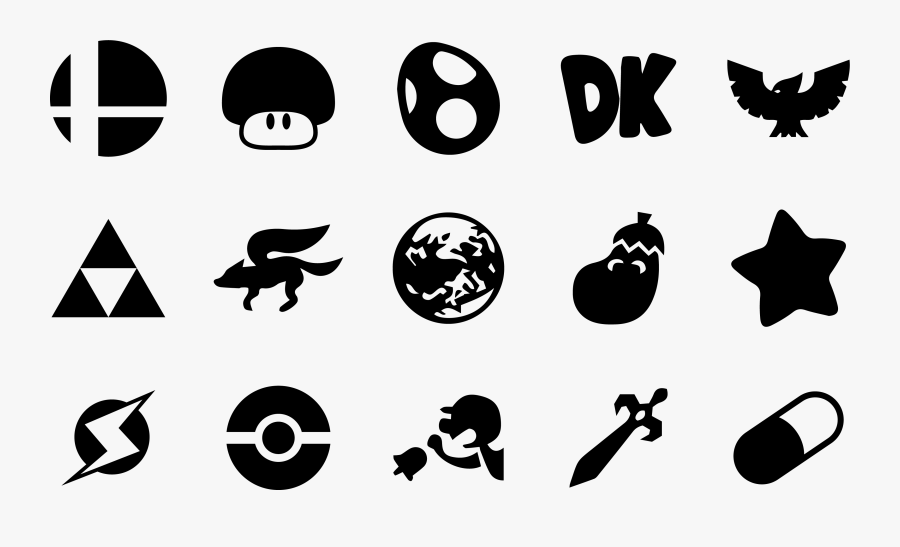 Fight Clipart Brawl - Super Smash Bros Ultimate Symbols, Transparent Clipart