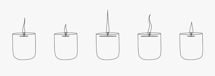 Candles Wax Burning Fire Lineart Freetoedit - Sketch, Transparent Clipart