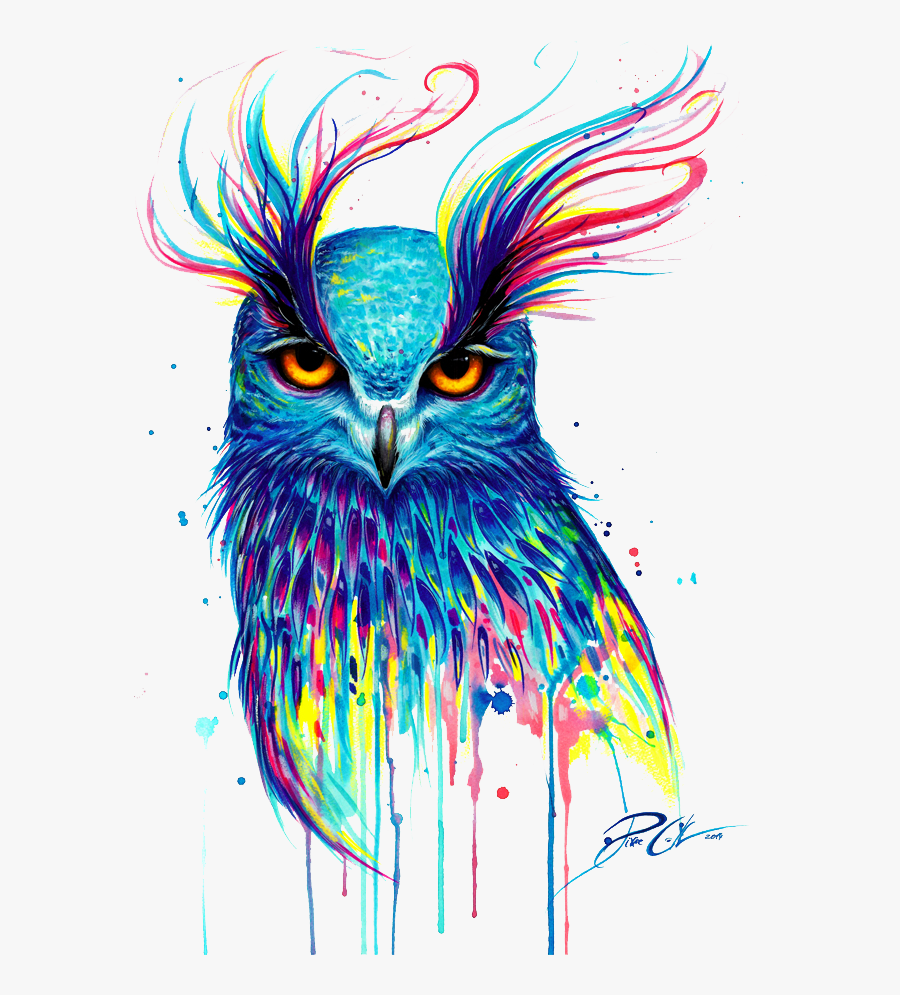 #boho #bohemian #owl #colorful #art #freetoedit - Buho Colorido, Transparent Clipart