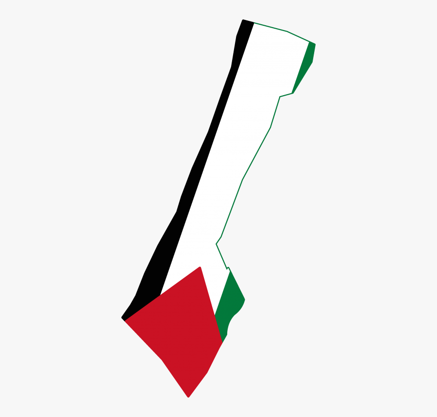 Palestine Flag Picture - Flag Map Of Palestine, Transparent Clipart