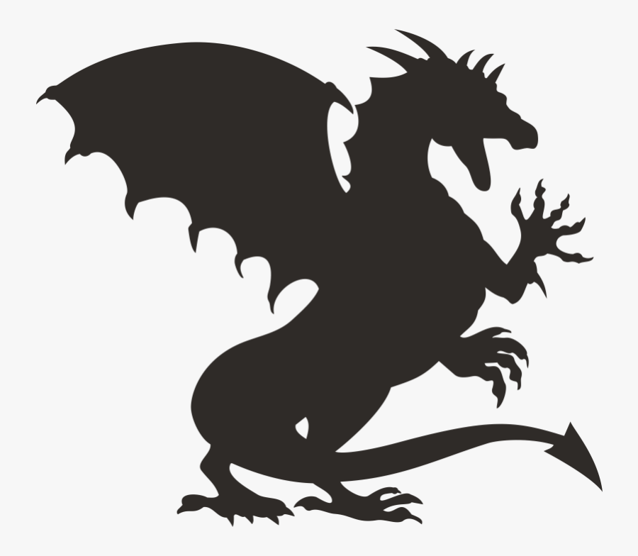 Royalty-free Dragons And Witches Stock Photography - Dragon Breathing Fire Silhouette, Transparent Clipart