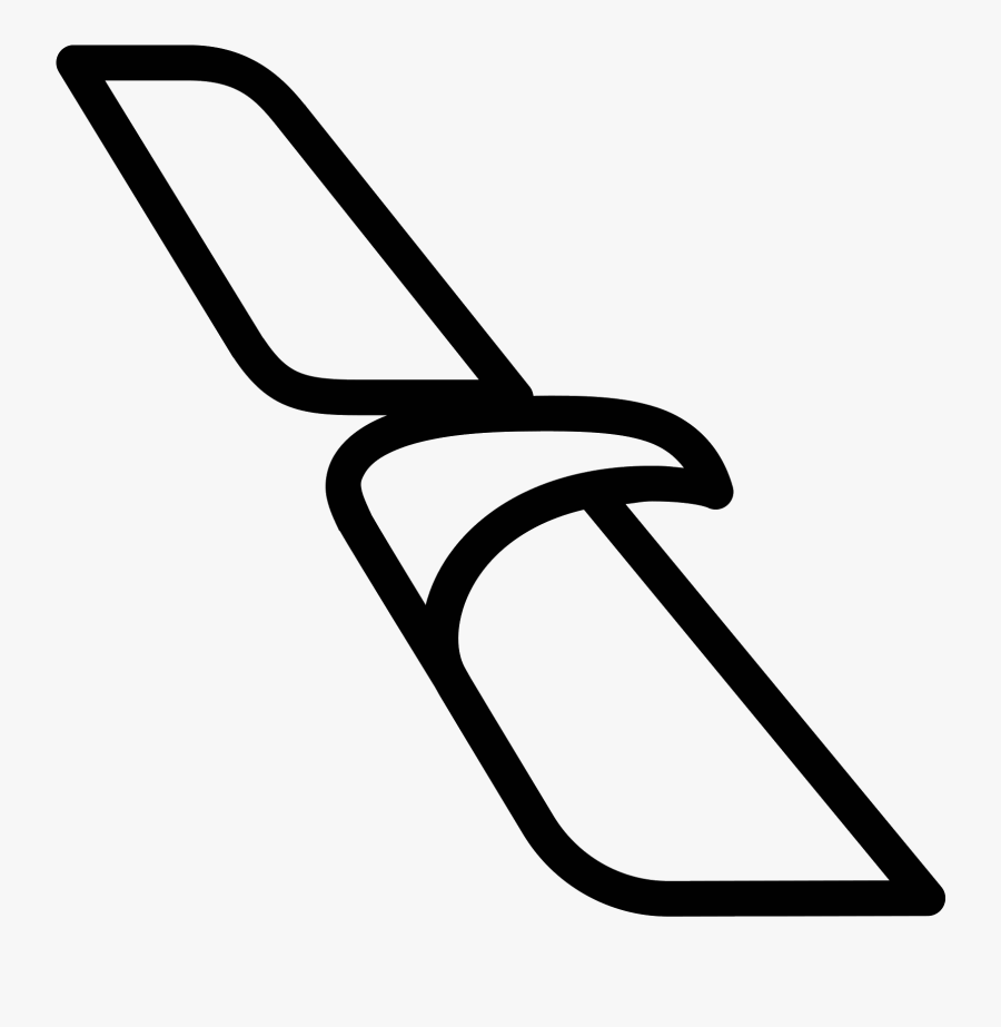 Clipart Airplane Logo - Line Art, Transparent Clipart