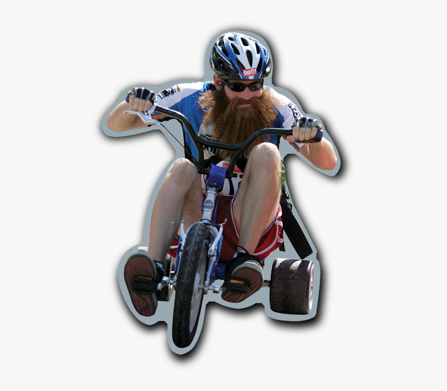 Bearded Guy On Bike - Assault Bike Race, Transparent Clipart