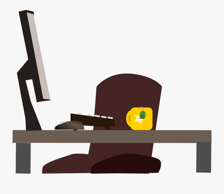 Working Vector Office Desk - Desk, Transparent Clipart