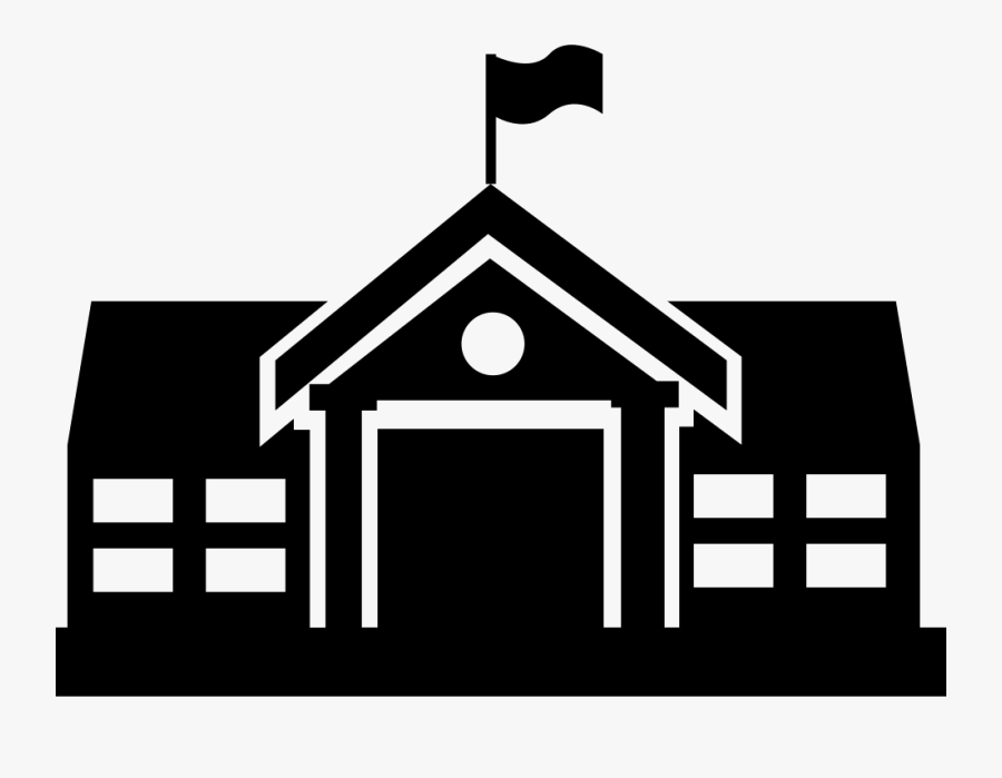 Transparent Old School Png - School Building Icon Vector, Transparent Clipart