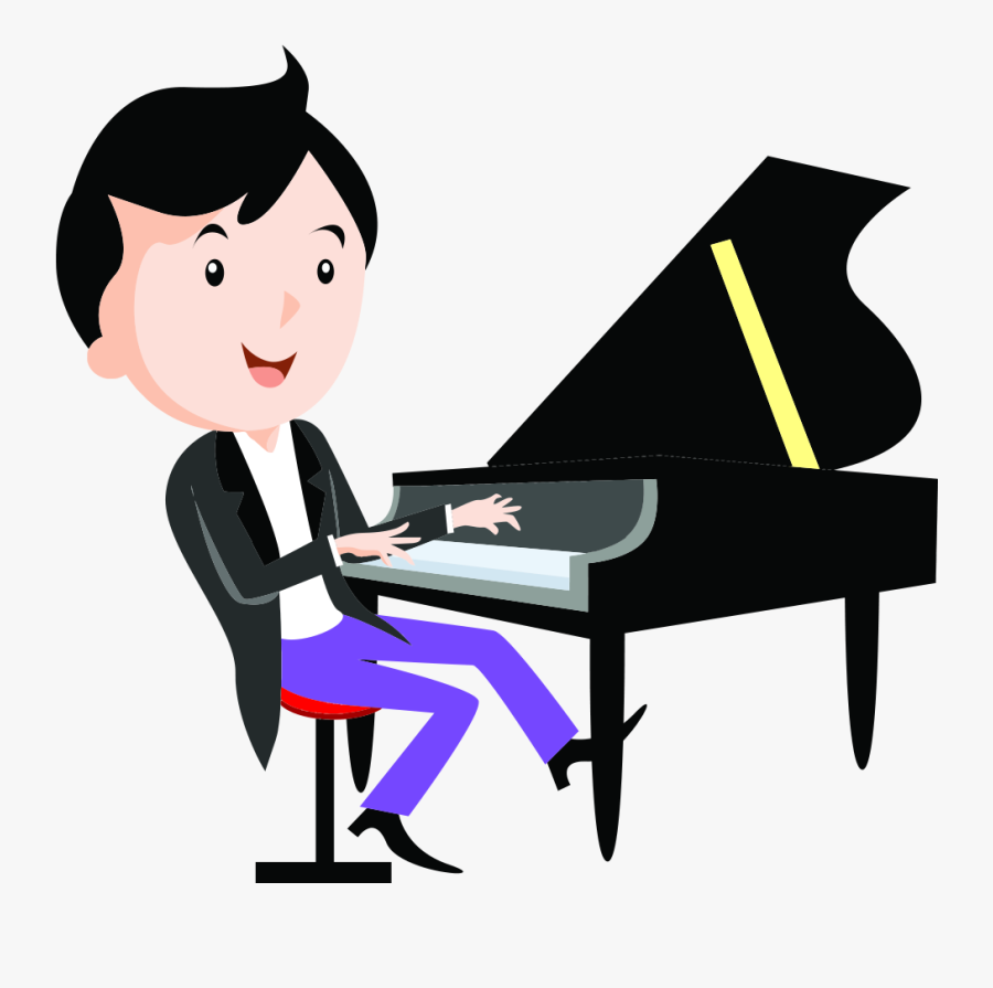 Portable Network Graphics Piano Clip Art Vector Graphics - Play The Piano Cartoon, Transparent Clipart