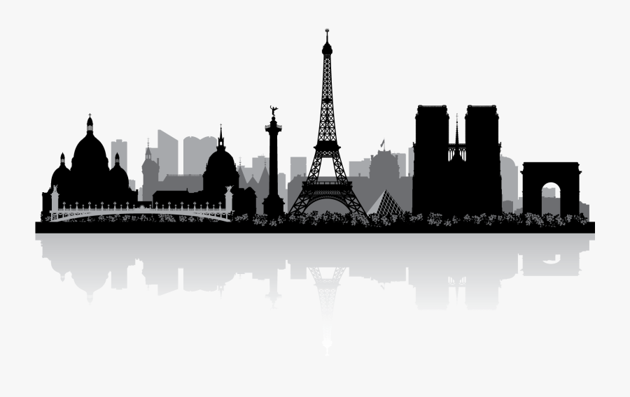 Paris Skyline Silhouette Royalty-free - Paris Skyline Silhouette, Transparent Clipart