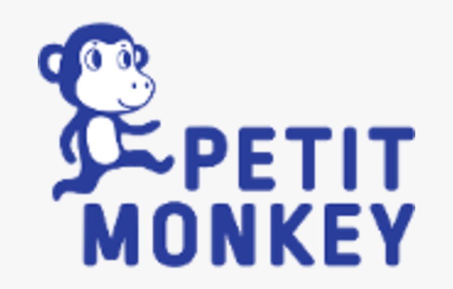 Petit Monkey Logo, Transparent Clipart
