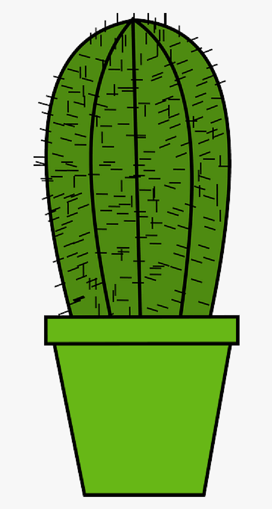 Pot Cactus Clipart , Png Download - Cactus In Pot Clipart, Transparent Clipart