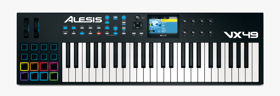 Controllers Learn More - Alesis Midi Keyboard Vx49, Transparent Clipart