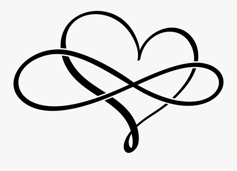 Transparent Rocket Clipart Black And White - Infinity Heart With Arrow, Transparent Clipart