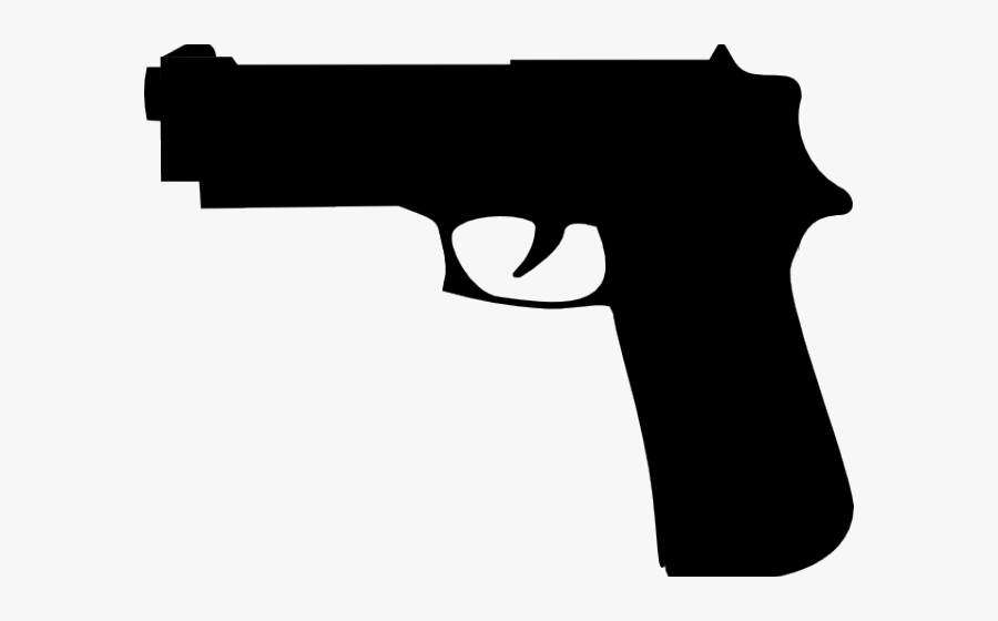 Gun Shot Clipart Black And White - Transparent Pistol Clip Art, Transparent Clipart