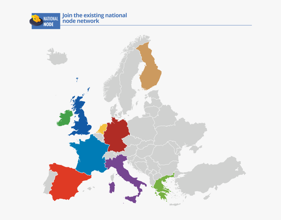 Europe Map Vector , Png Download - Paises Fundadores De La Comunidad Economica Europea, Transparent Clipart
