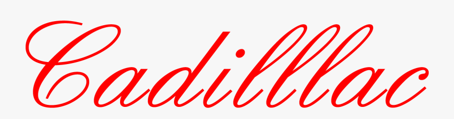 Clip Art Download Famous Fonts English - Cadillac Logo Font, Transparent Clipart