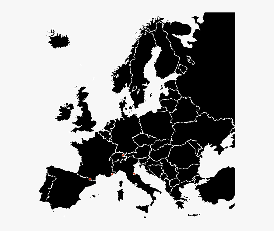 Europe Map Borders, Transparent Clipart