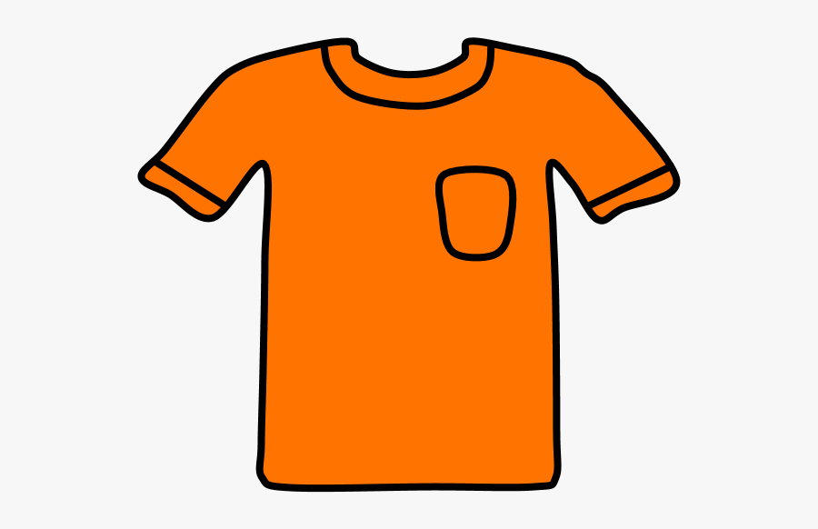 T-shirt, Pocket, Orange - Bright Shirt Clip Art, Transparent Clipart