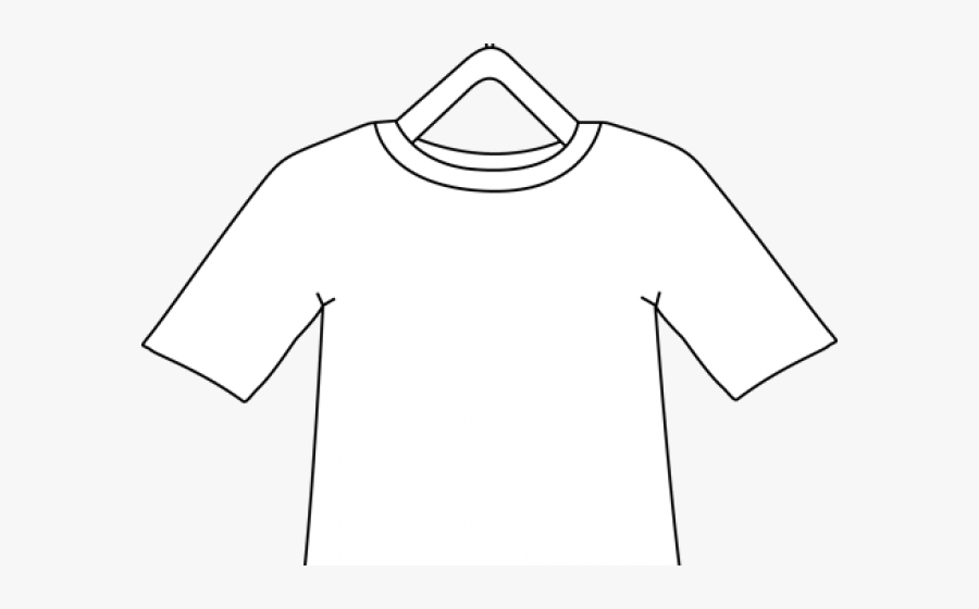 Dress Shirt Clipart Line Drawing - Long-sleeved T-shirt, Transparent Clipart