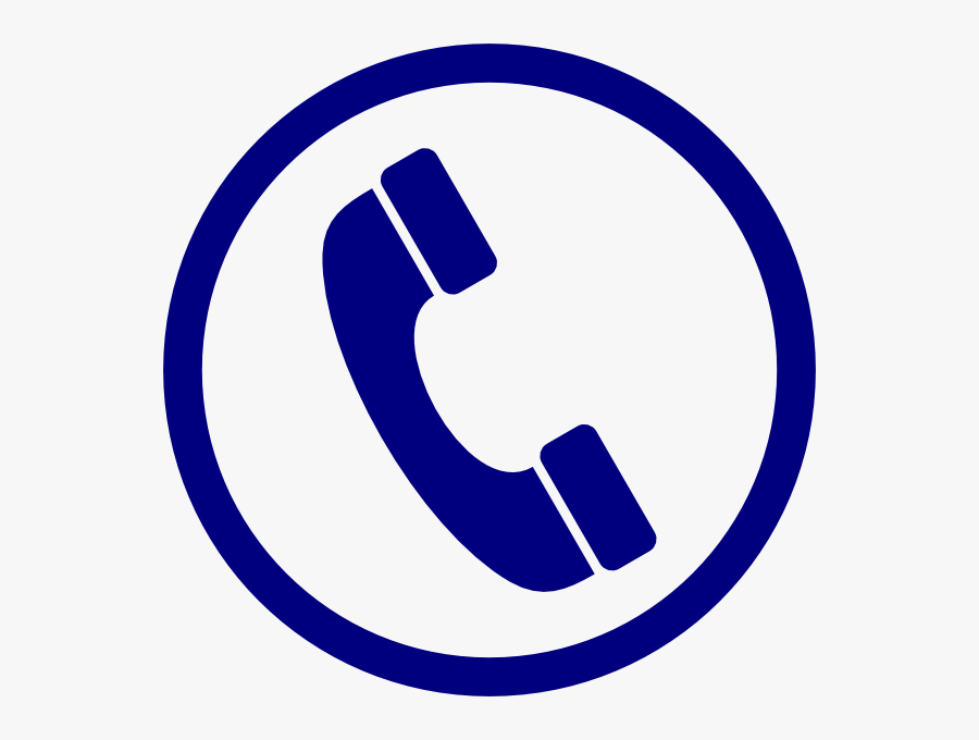 Blue Telephone Clipart 2 By Darlene - Phone Symbol Dark Blue, Transparent Clipart