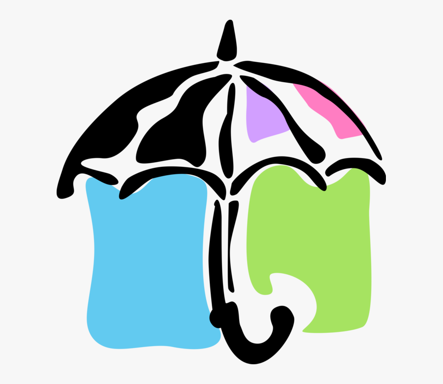 Vector Illustration Of Umbrella Or Parasol Provides, Transparent Clipart