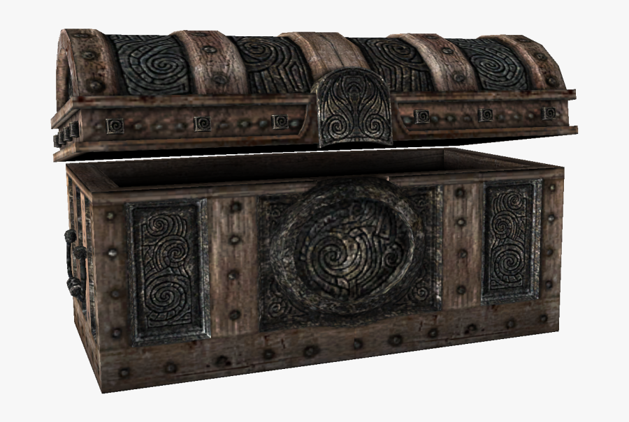 Treasure Chest Png Picture - Skyrim Boss Chest, Transparent Clipart