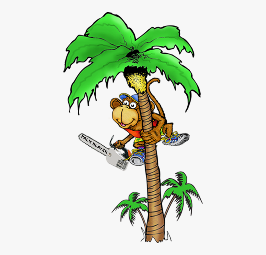 Banner Library Stock The Palminators And Removals - Palm Tree Trimming Cartoon, Transparent Clipart