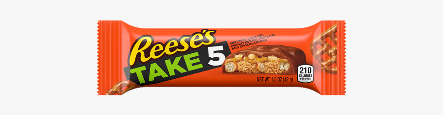 Reese"s Take5 Candy Bar - Reese's Peanut Butter Cups, Transparent Clipart