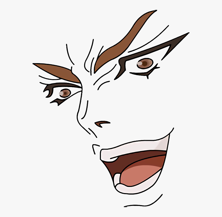 Anime Face Png Graphic Black And White - Kono Dio Da Png, Transparent Clipart