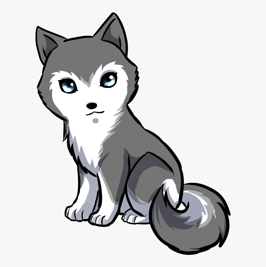 Wolf Drawing Clipart Anime Cute Husky Drawing Free Transparent