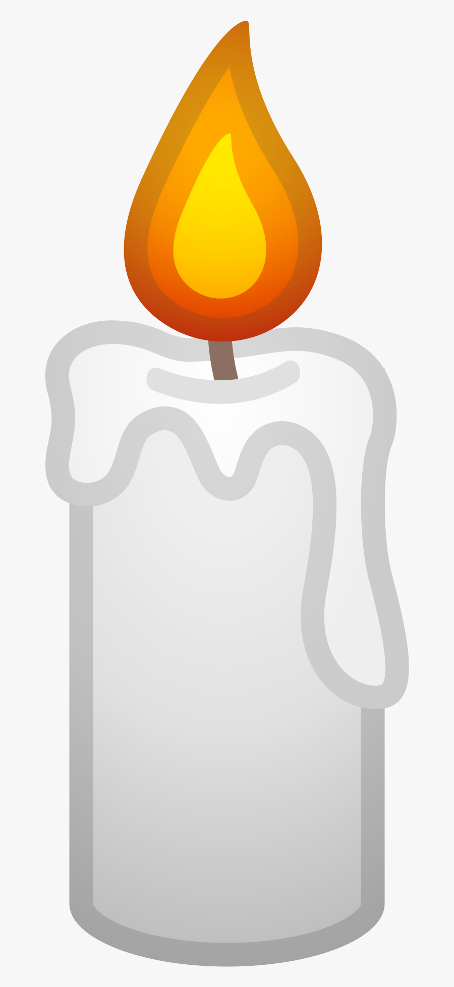 Android Candle Emoji, Transparent Clipart