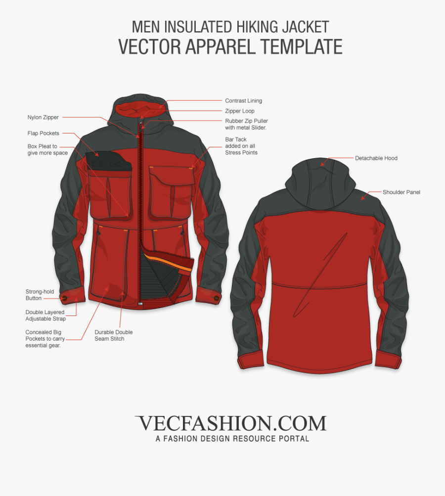 Drawing Jackets Hood Vector - Round Neck T Shirt Template, Transparent Clipart