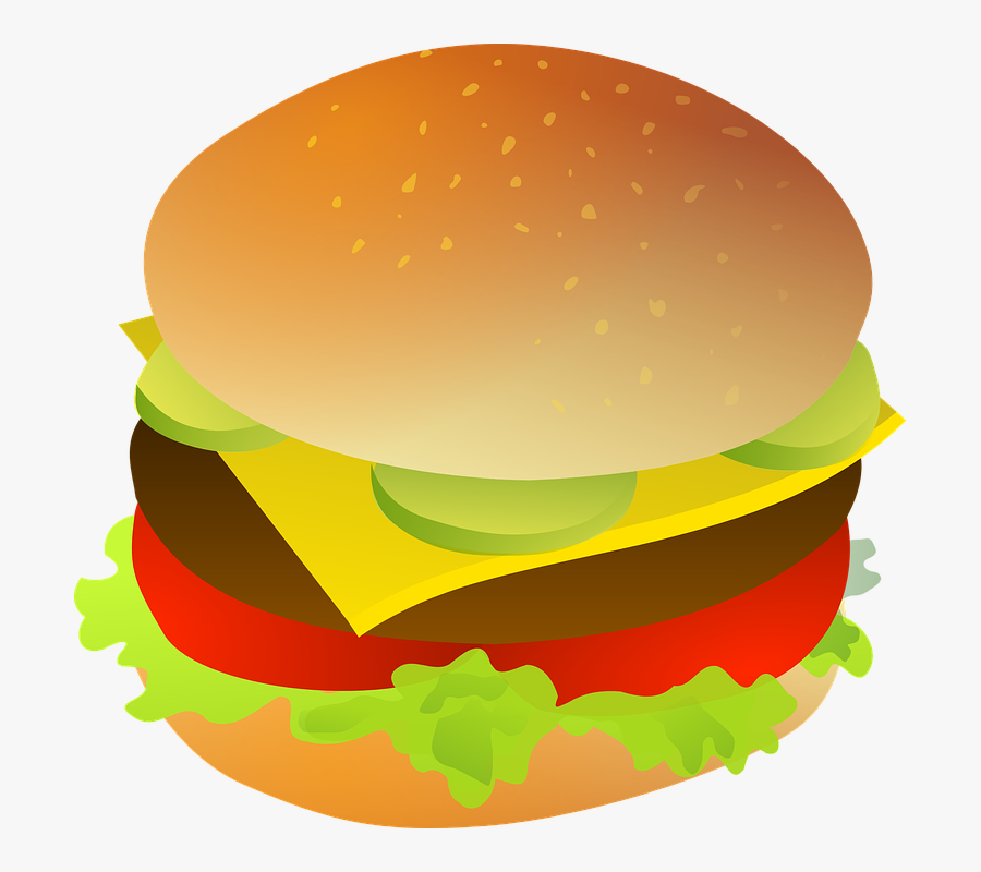 Junk Food Png Transparent Images - Cheeseburger Clip Art , Free