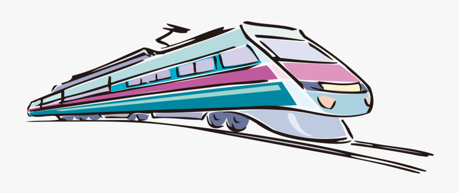 Modern Train Clip Art, Transparent Clipart