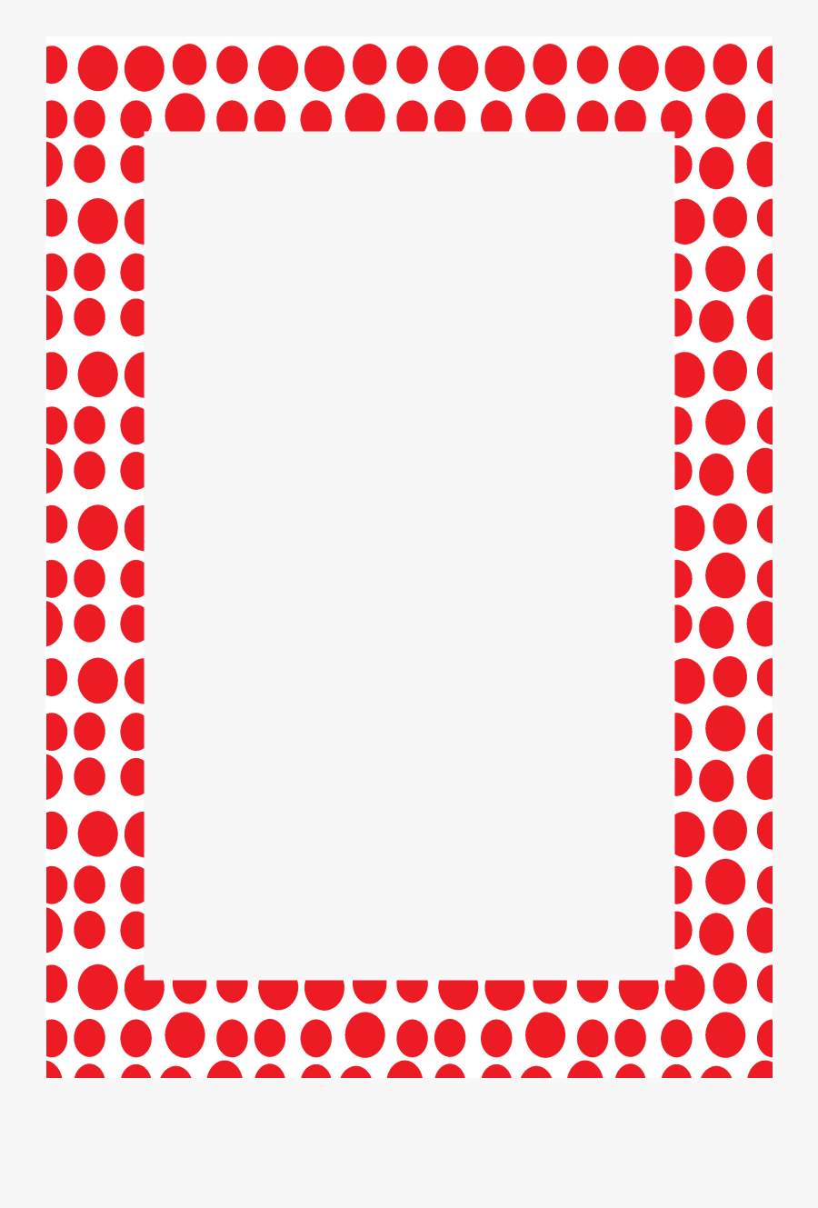 Frame Red Dots - Light Red Border Design, Transparent Clipart