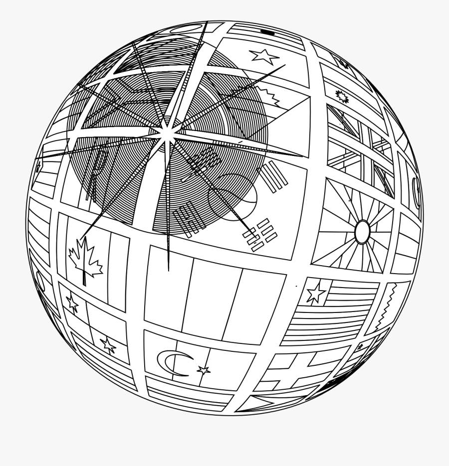 Globe-line Art - Clipart Library - Line Art, Transparent Clipart