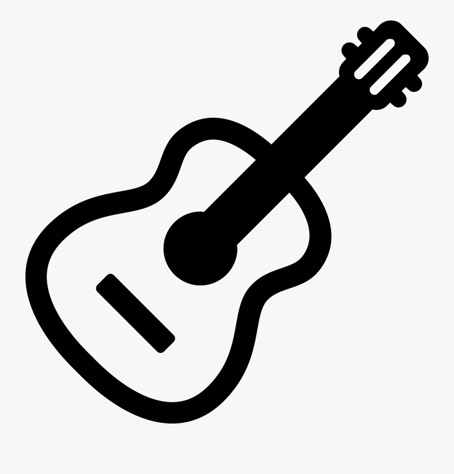 Black And White Guitar Png - Guitarra Icono Png, Transparent Clipart