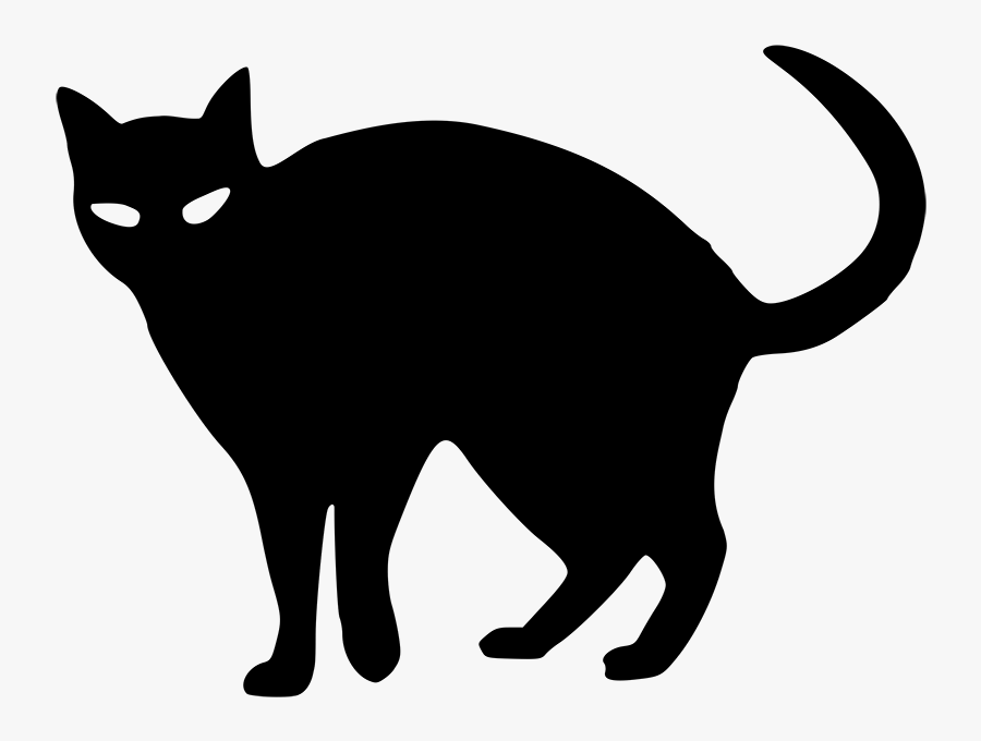 Black Cat Drawing Png, Transparent Clipart